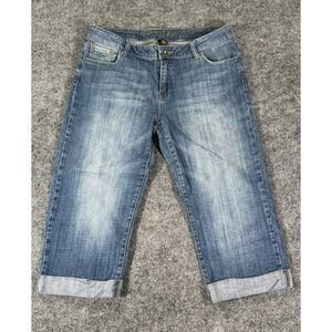 G-Unit Womens Jeans Size 13 Capri Cropped Denim Y2K Embroidered Pockets